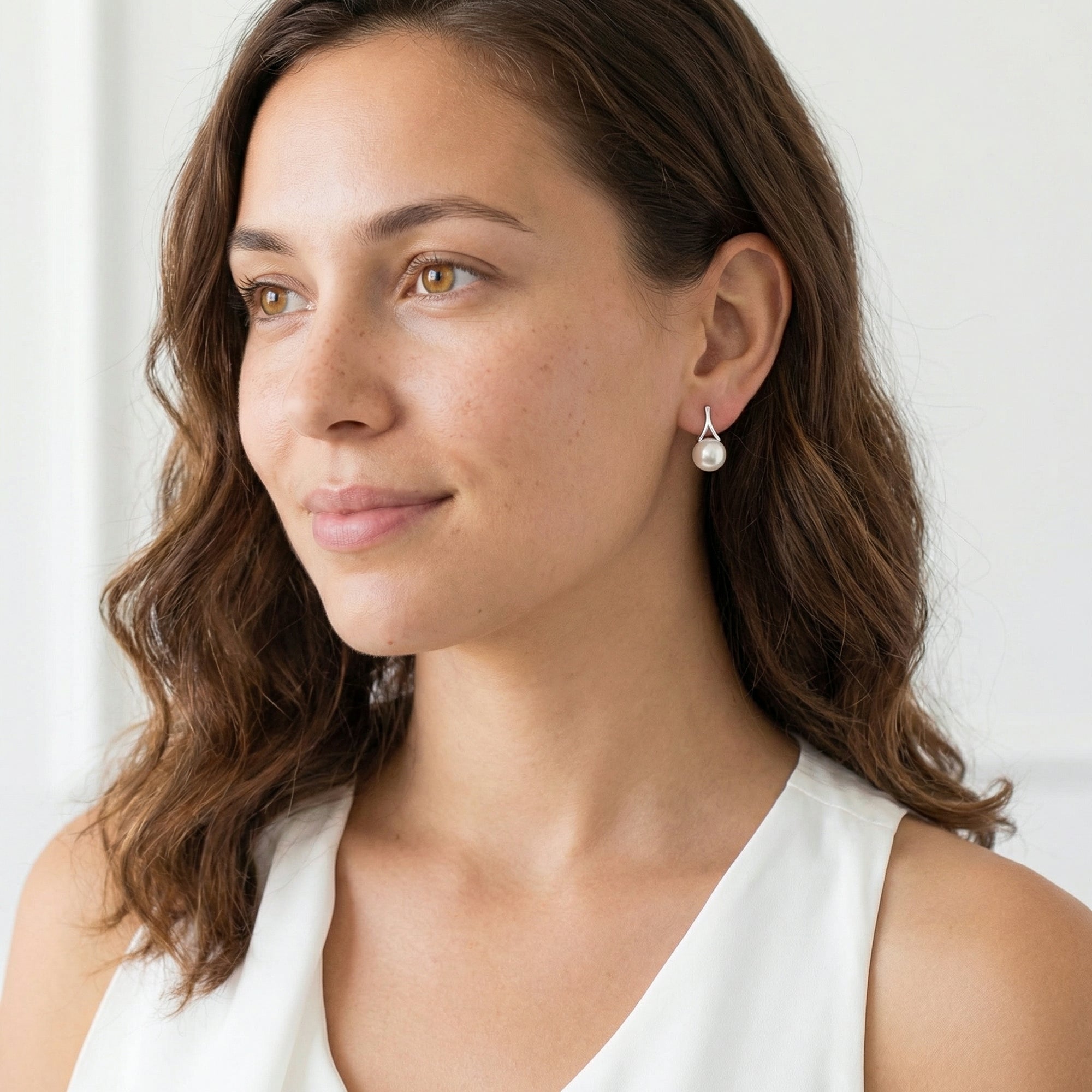 Japanese Akoya Pearl "Wren" Dangle Earrings