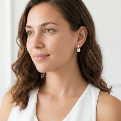 Japanese Akoya Pearl "Wren" Dangle Earrings