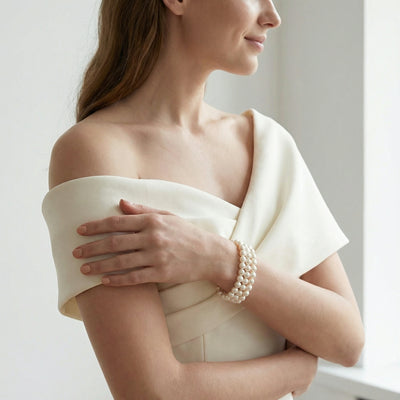 Hanadama Akoya Triple Pearl Bracelet with Diamonds