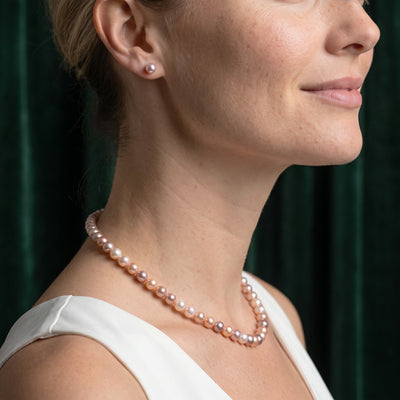 7.0-7.5mm Freshwater Multicolor Pearl Necklace - AAAA Quality