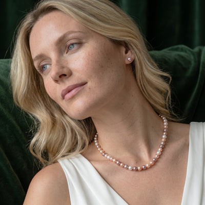 7.0-7.5mm Freshwater Multicolor Pearl Necklace - AAAA Quality