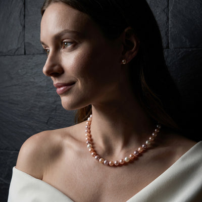 8.5-9.5mm Freshwater Multicolor Pearl Necklace - AAAA Quality