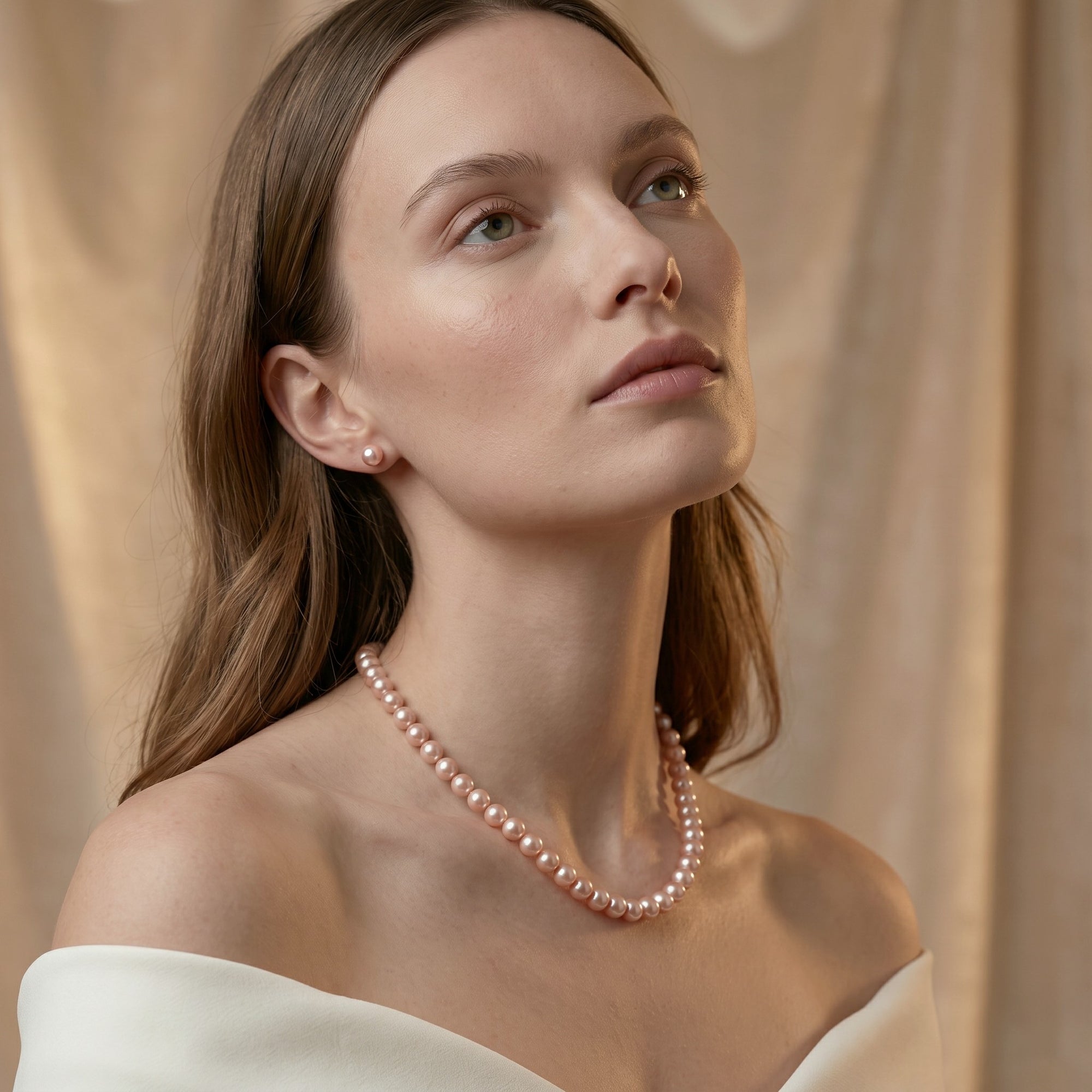 8.0-8.5mm Pink Freshwater Pearl Necklace - AAAA Quality