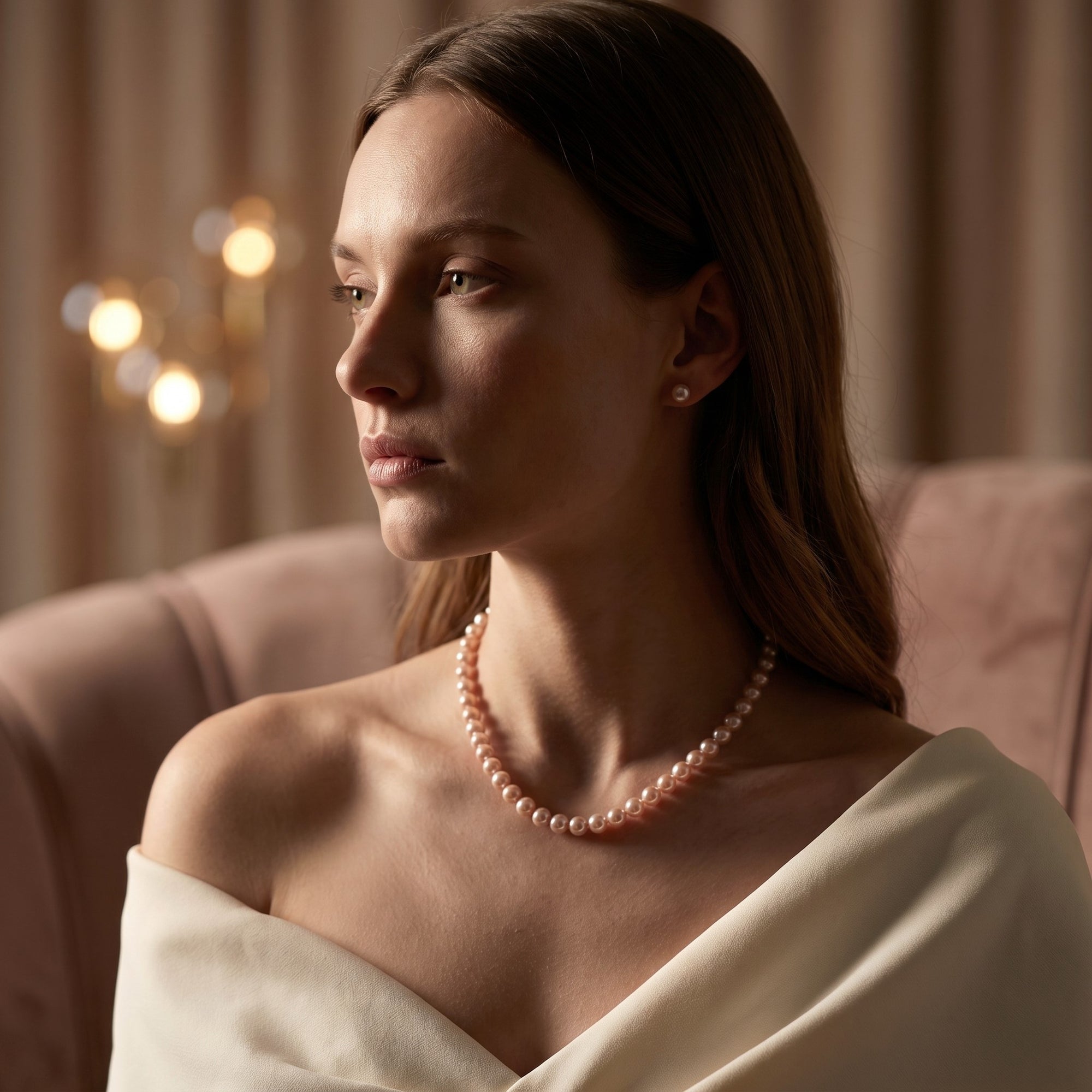 8.0-8.5mm Pink Freshwater Pearl Necklace - AAAA Quality
