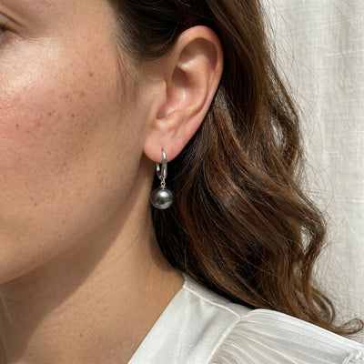 Black Tahitian Pearl Classic Dangle Earrings