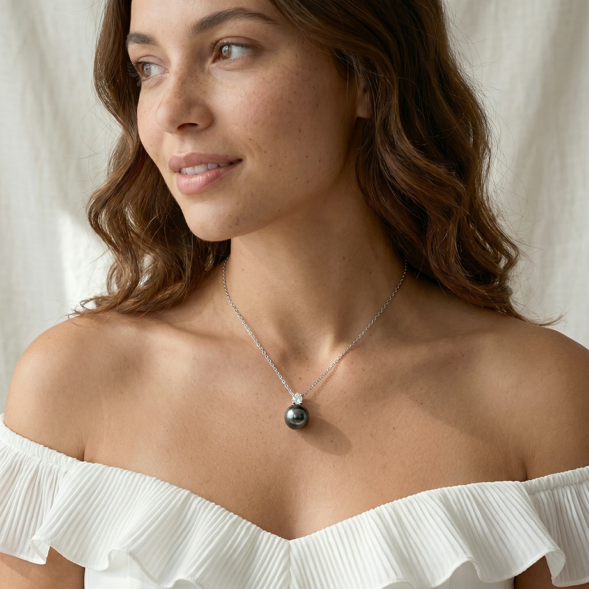 Tahitian South Sea Pearl & Diamond Ellie Pendant