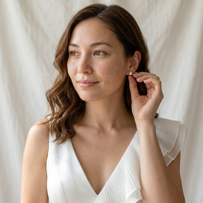 8.0-8.5mm Hanadama Akoya Round Pearl Stud Earrings