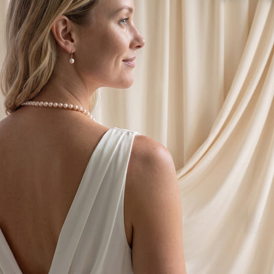 7.0-7.5mm White Freshwater Pearl Necklace - AAAA Quality