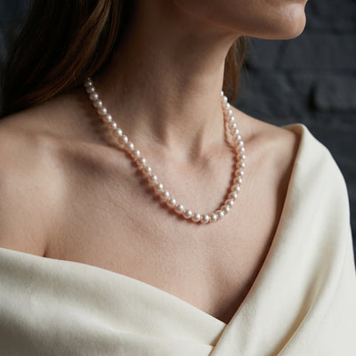 8.5-9.5mm White Freshwater Pearl Necklace - AAAA Quality
