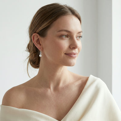 White South Sea Pearl & Diamond Harper Earrings