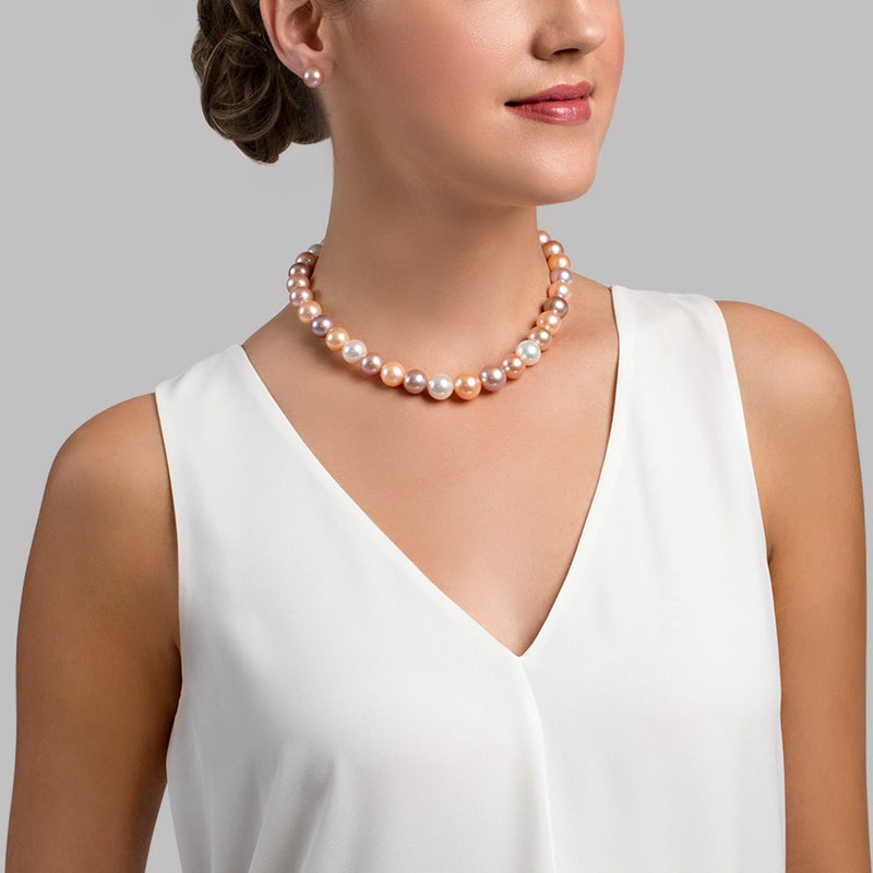 Multicolor top pearl necklace