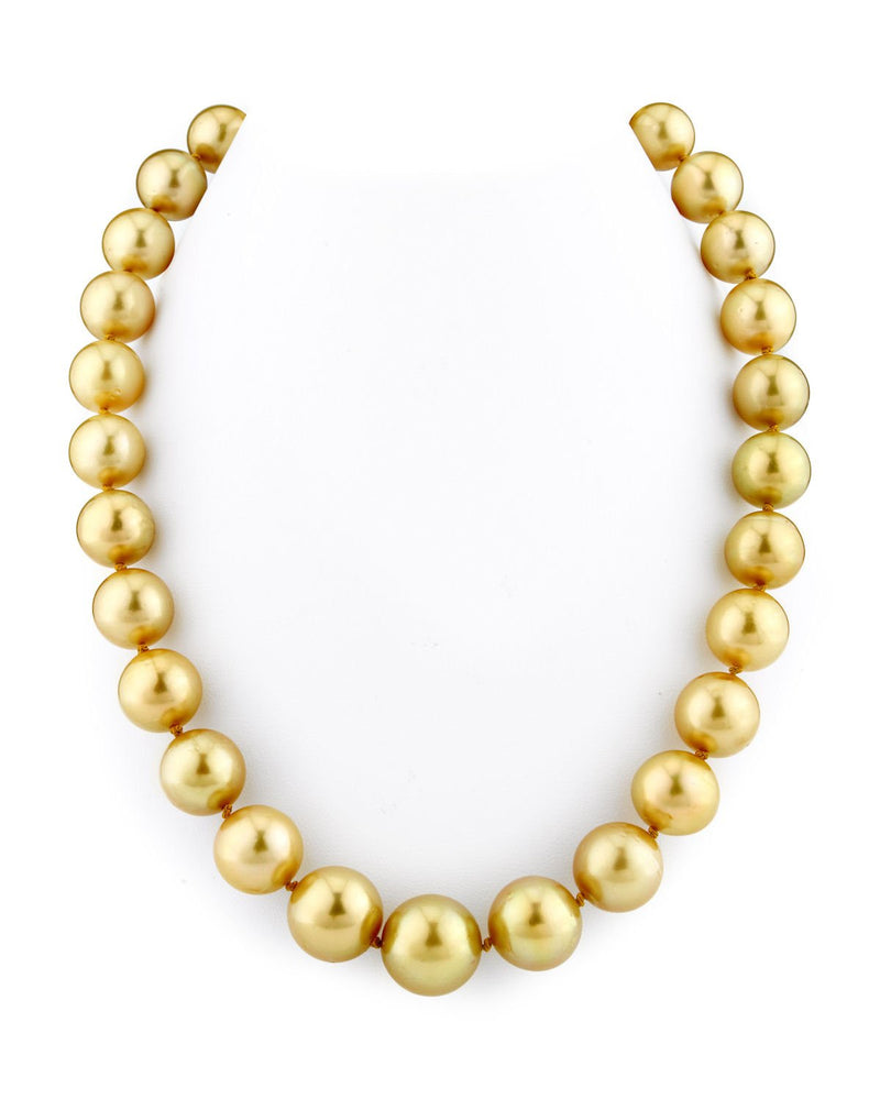 Radiant Elegance Golden Pearl Necklace – PearlMania