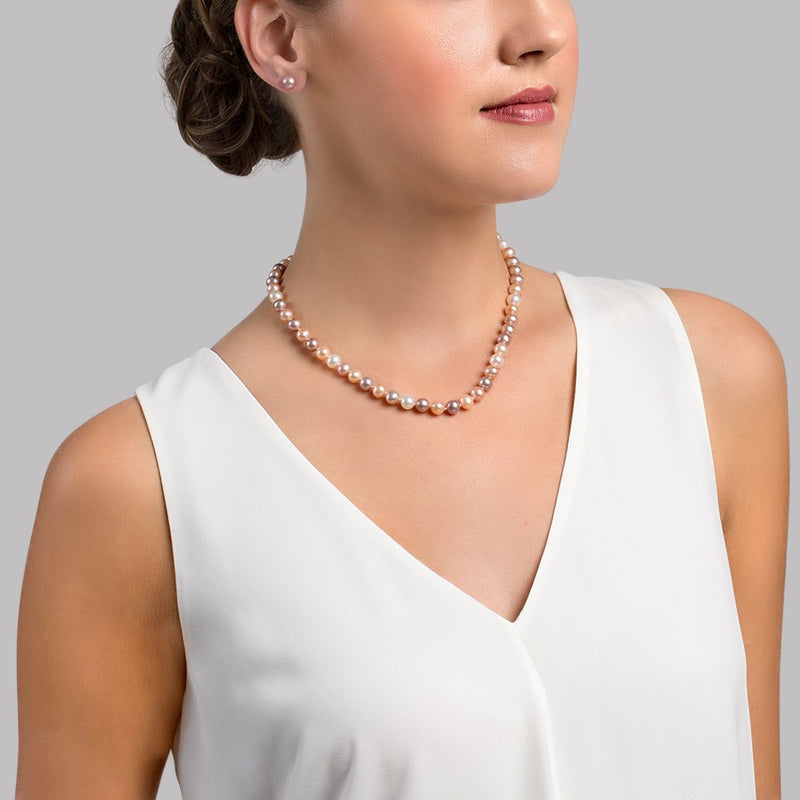 Multicolor freshwater deals pearl necklace
