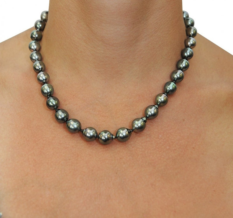 Tahitian Baroque Pearl Leather Necklace- Various Sizes - Pure Pearls