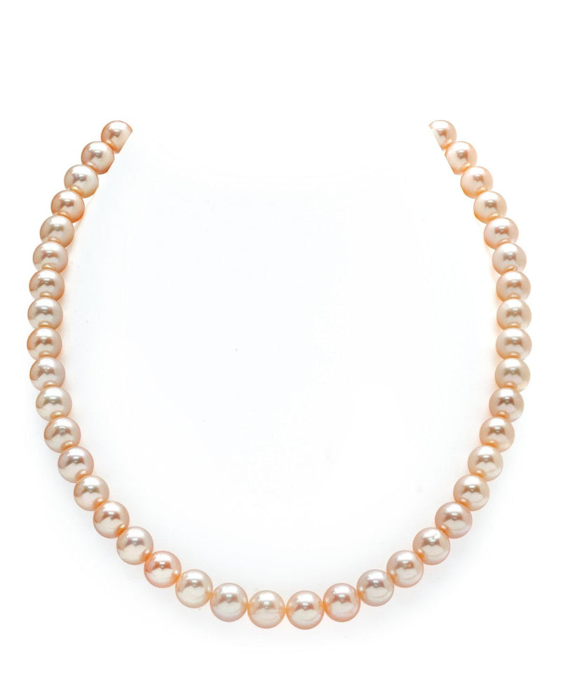 White Japanese Akoya Pearl Necklace, 7.0-7.5mm - AAA Quality 51 Rope Length / Ball Clasp - 14kt White Gold