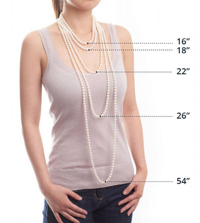 Interlocking Circle Genuine Pearl Necklace | 15+2 inch | LILILIN_Jewelry