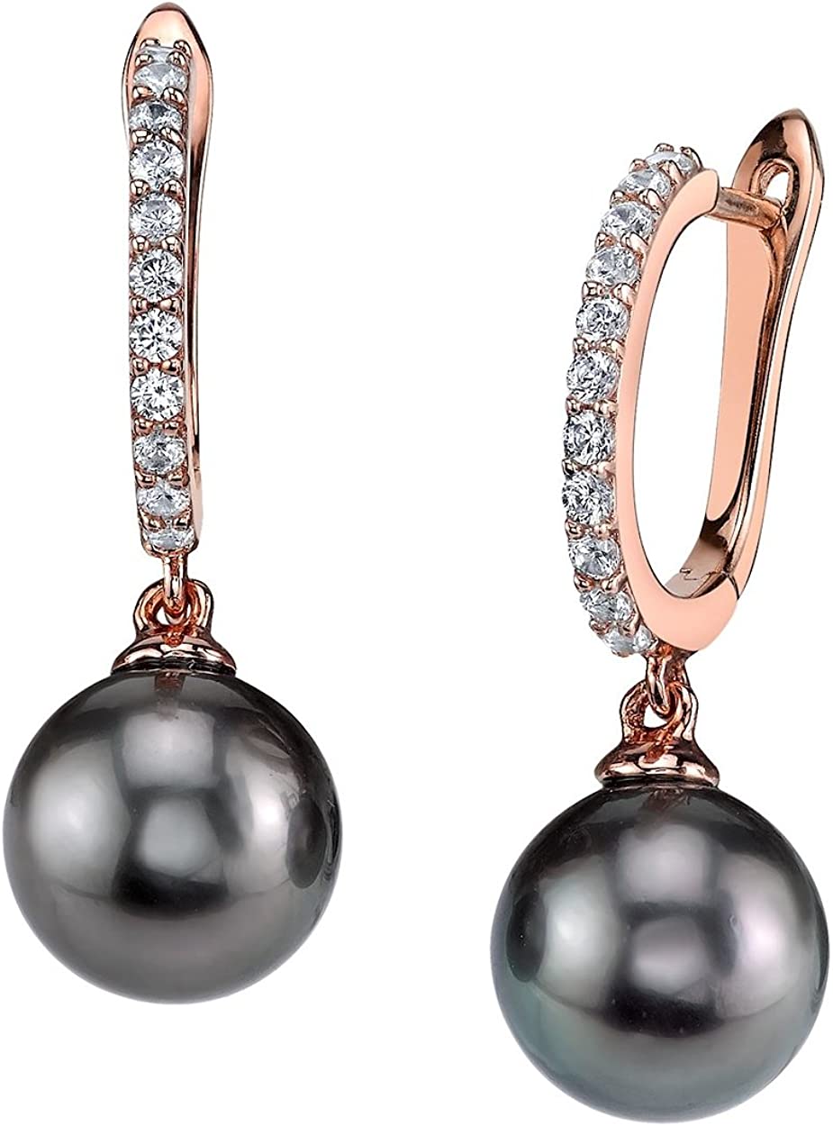 Tahitian Pearl Diamond Earrings